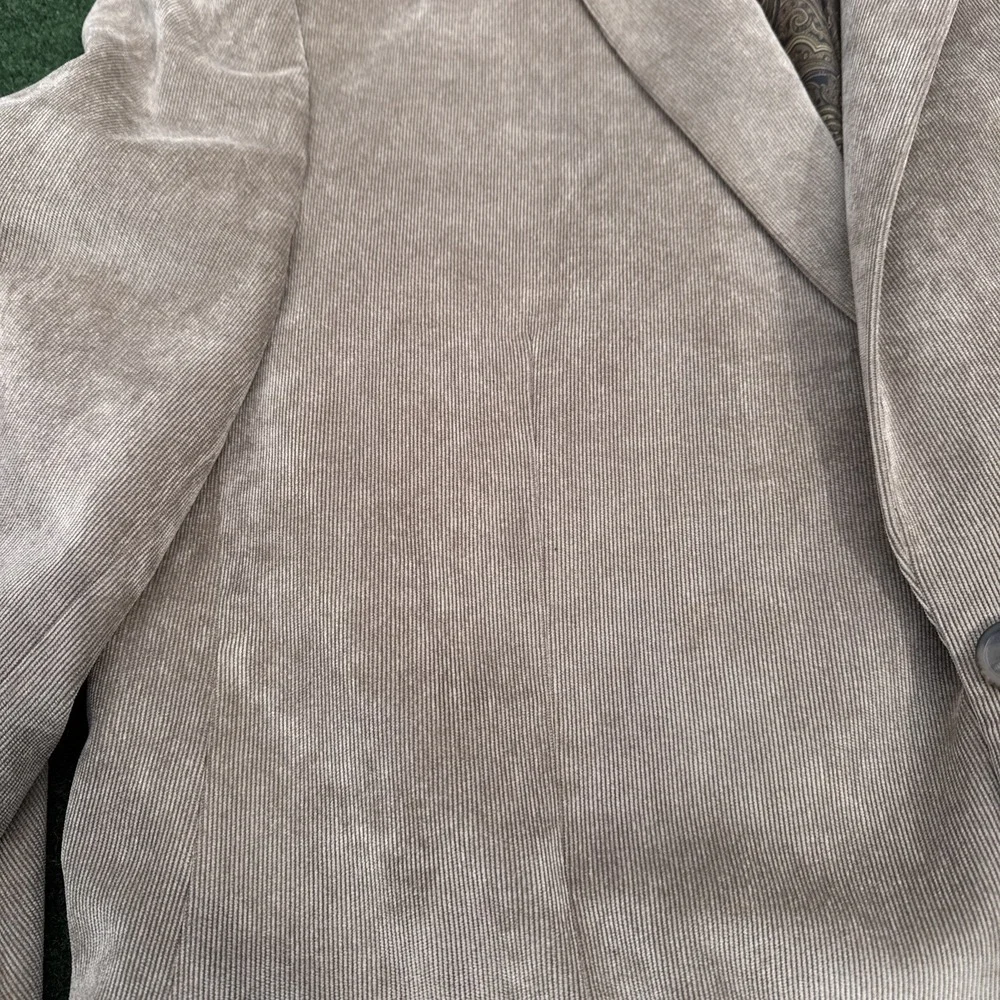 Vintage Ralph‎ Lauren Suede Blazer Taupe Beige Size 46 R Patch Pocket GUC